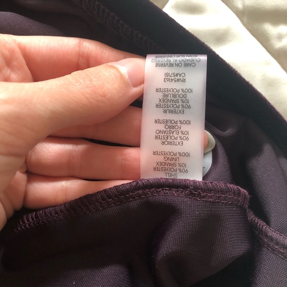 Calvin Klein Velvet Puff Sleeve Ruched Dress - Picture 12 of 16